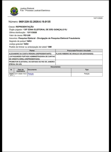 Candidato Dejorge que fez o pedido de impugnação da pesquisa