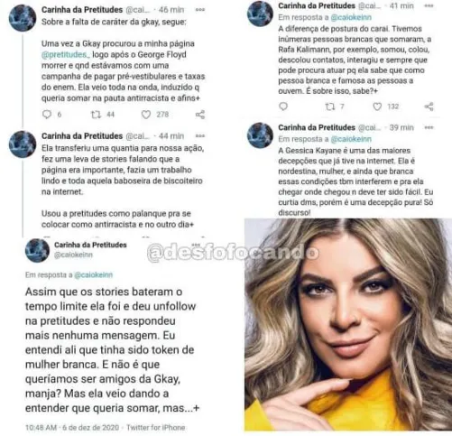 O caso tem gerado polêmica para Gkay na internet 