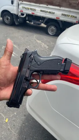 PM aprrendeu uma pistola e o carro usado no crime