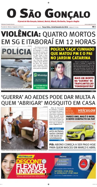 Edição de 16 de fevereiro de 2016