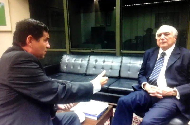 Helil Cardozo esteve com o vice-presidente, Michel Temer, em Brasília, na última terça-feira