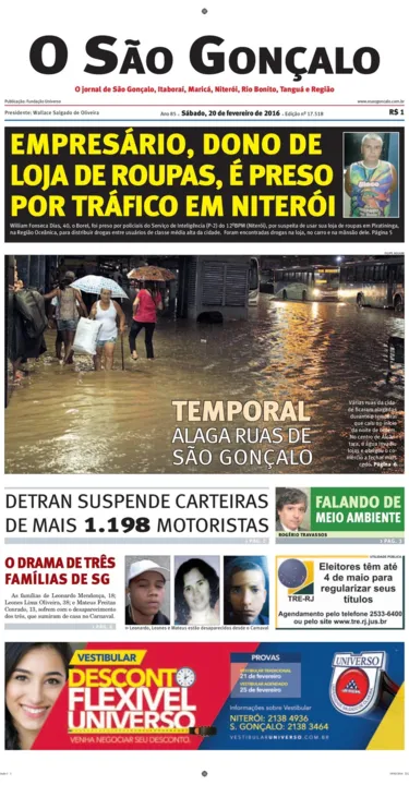 Edição do dia 20 de Fevereiro
