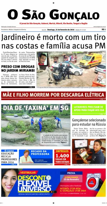Edição do dia 21 de fevereiro de 2016