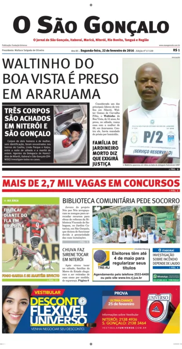 Capa 22 de fevereiro de 2016