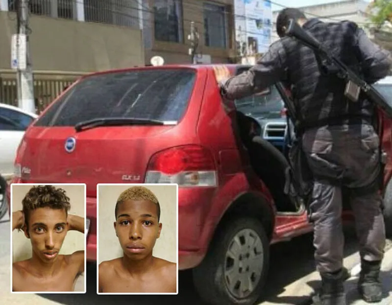 Policiais também conseguiram recuperar carro roubado usado por Lucas e Alexsandro nos assaltos realizados em ruas do bairro