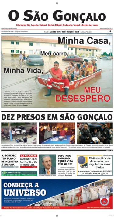 Imagem ilustrativa da imagem Edição do dia 3 de março de 2016