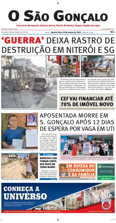 Imagem ilustrativa da imagem Edição de 9 de março de 2016