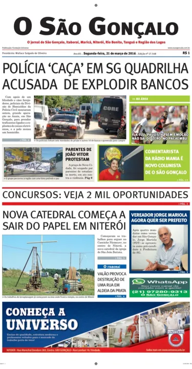 Imagem ilustrativa da imagem Edição do dia 21 de março de 2016
