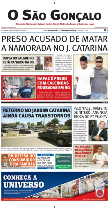 Imagem ilustrativa da imagem Edição do dia 23 de março de 2016