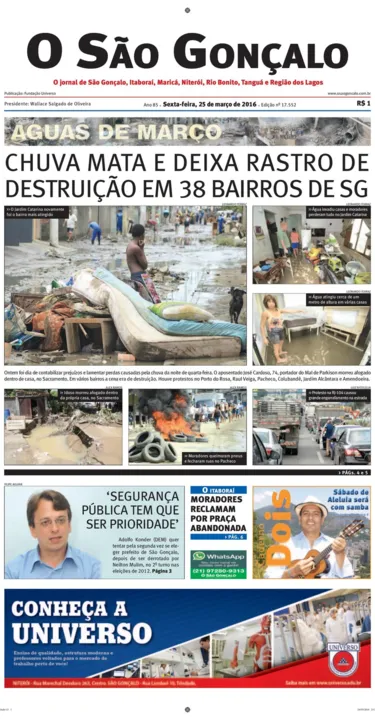 Imagem ilustrativa da imagem Edição do dia 25 de março de 2016