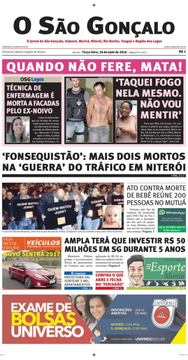 Imagem ilustrativa da imagem Edição do dia 24 de maio de 2016