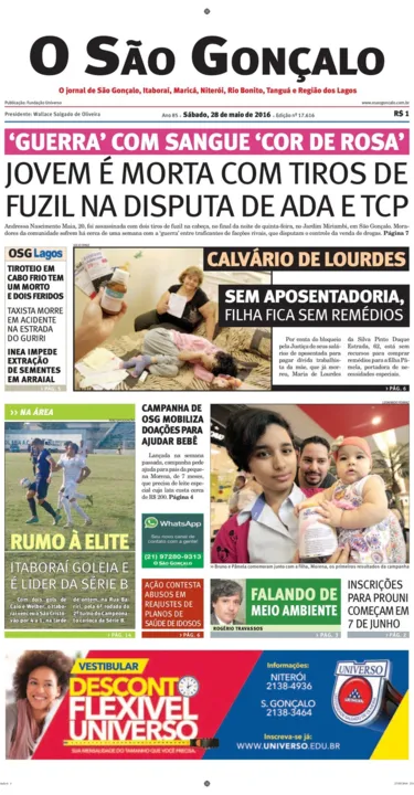 Imagem ilustrativa da imagem Edição do dia 28 de maio de 2016