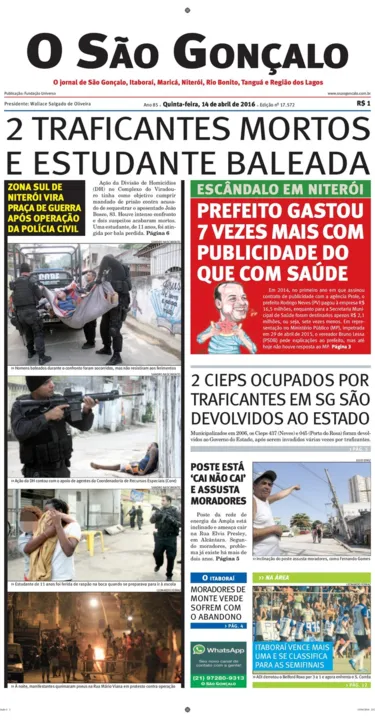 Imagem ilustrativa da imagem Edição do dia 14 de abril de 2016