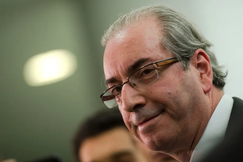 Brasília -  O presidente da Câmara dos Deputados, Eduardo Cunha, durante entrevista coletiva no Congresso Nacional (Marcelo Camargo/Agência Brasil)