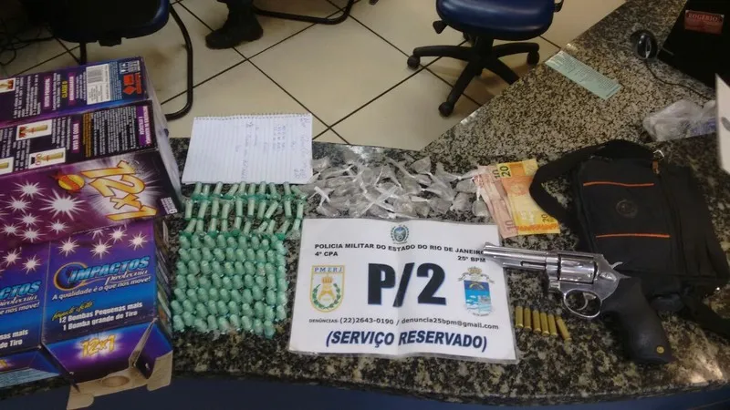 O material encaminhado pela PM à delegacia de Cabo Frio