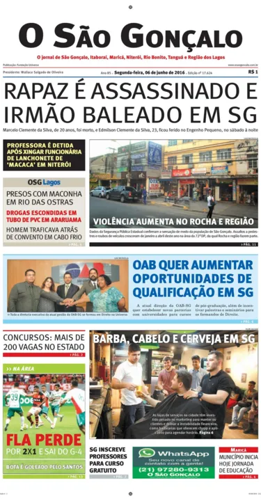 Segunda-feira, 06 de junho de 2016