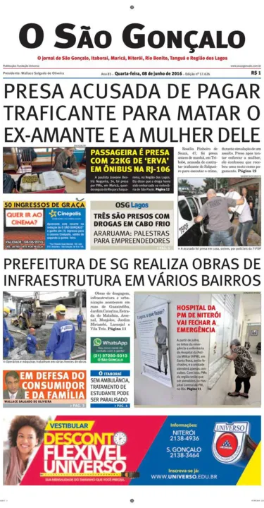 Imagem ilustrativa da imagem Edição do dia 08 de junho de 2016
