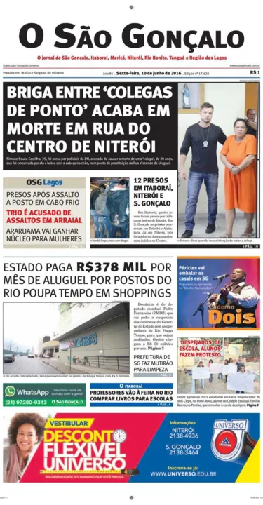 Imagem ilustrativa da imagem Edição do dia 10 de junho de 2016