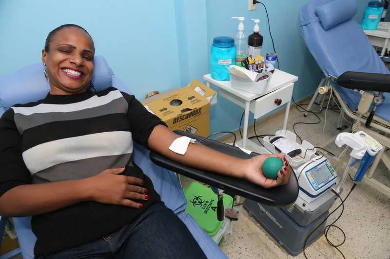 Michelle fez a sua primeira doação de sangue ontem