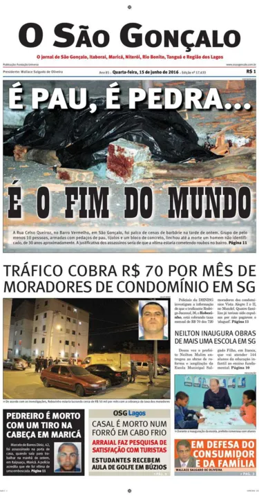 Imagem ilustrativa da imagem Edição do dia 15 de junho de 2016