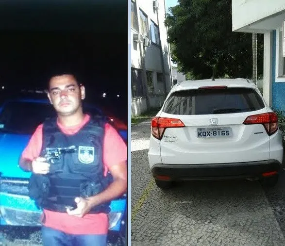 O falso PM Adrienison foi preso no sábado juntos com três homens com drogas e um carro clonado
