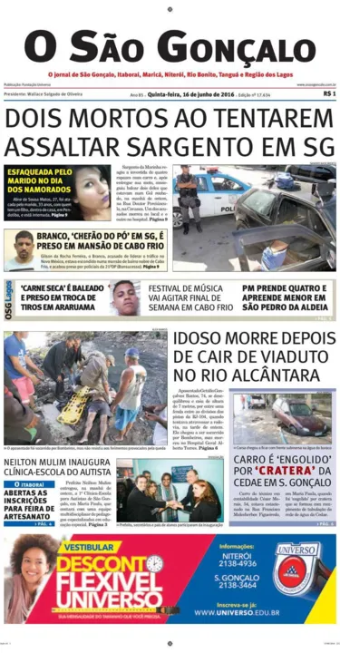 Imagem ilustrativa da imagem Edição do dia 16 de junho de 2016