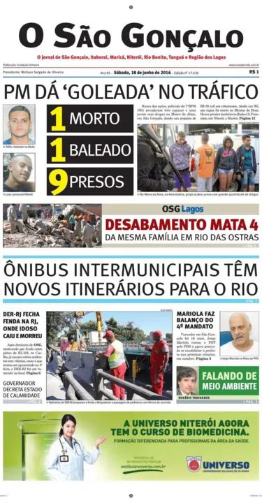 Imagem ilustrativa da imagem Edição do dia 18 de junho de 2016