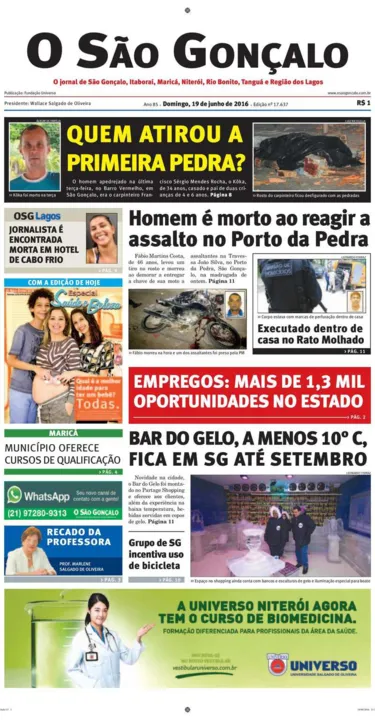 Domingo, 19 de junho de 2016