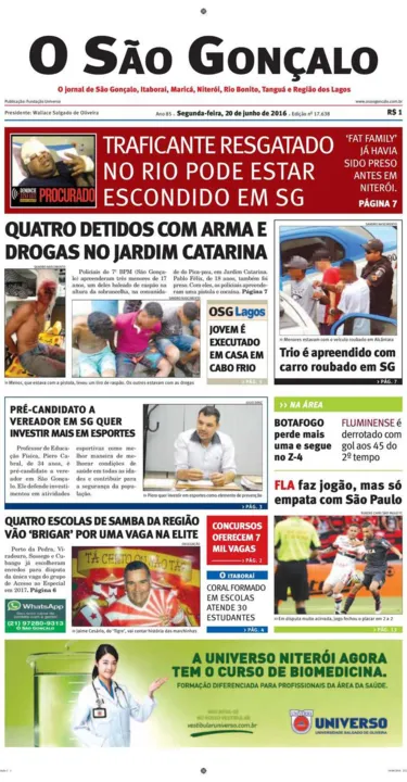 Segunda-feira, 20 de junho de 2016