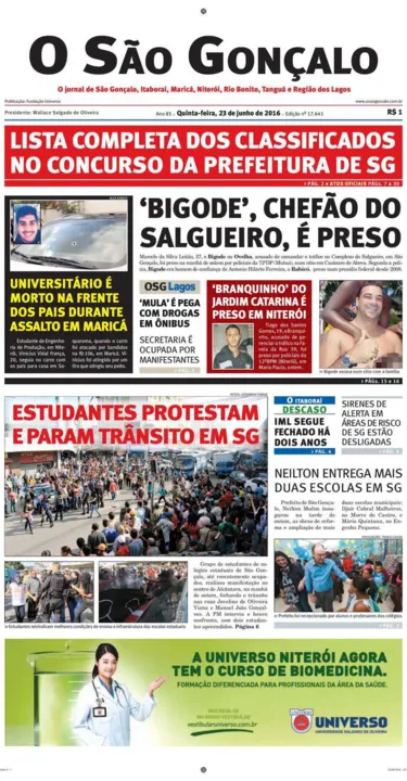 Imagem ilustrativa da imagem Edição do dia 23 de junho de 2016