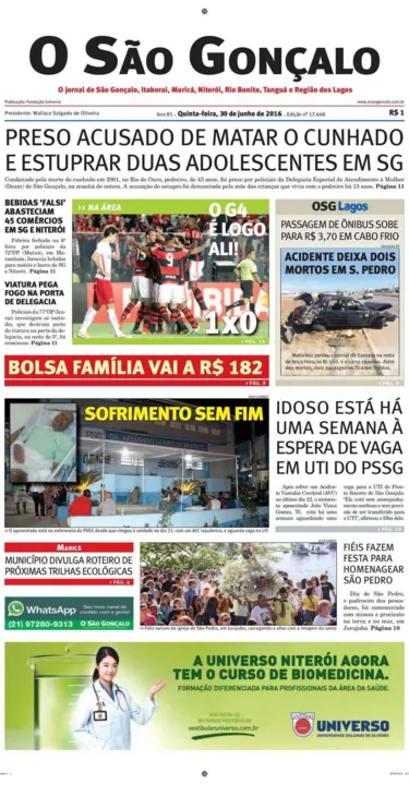 Imagem ilustrativa da imagem Edição do dia 30 de junho de 2016