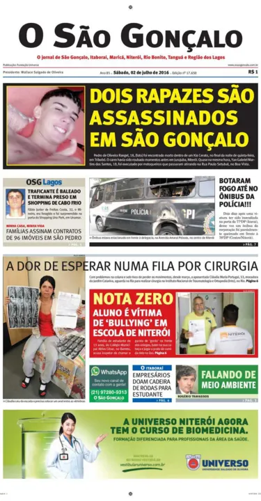Imagem ilustrativa da imagem Edição do dia 02 de julho de 2016