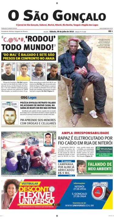 Imagem ilustrativa da imagem Edição do dia 09 de julho de 2016