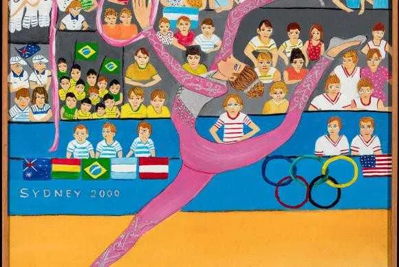 Imagem ilustrativa da imagem Artistas naïf homenageiam Jogos Rio 2016 em exposição com 160 obras