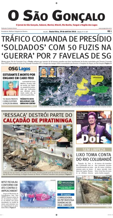 Imagem ilustrativa da imagem Edição do dia 29 de maio de 2016