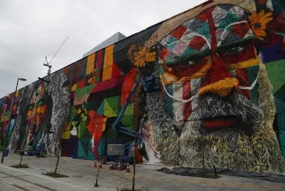 Imagem ilustrativa da imagem Mural de Eduardo Kobra como legado cultural da Rio 2016