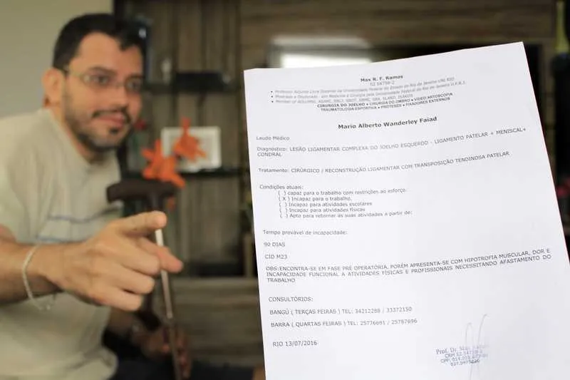  Mário Alberto já passou por duas perícias, este ano, e foi liberado, segundo ele, por dermatologista