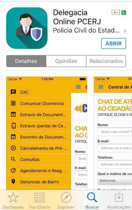 Imagem ilustrativa da imagem Polícia cria aplicativo de celular para fazer registros de ocorrência
