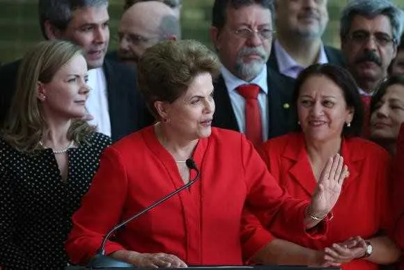 Após o impeachment, a ex-presidenta Dilma Rousseff faz pronunciamento no Palácio da Alvorada