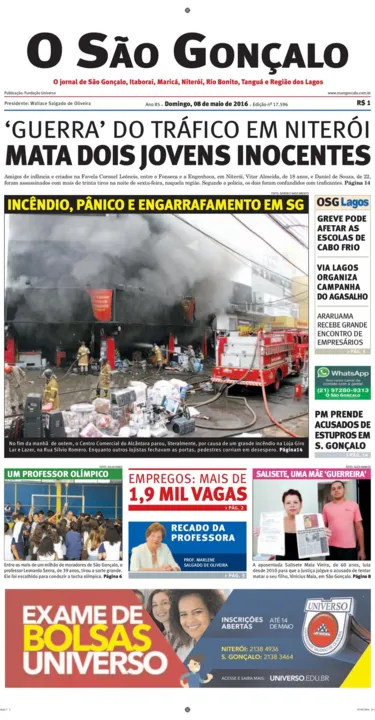 Imagem ilustrativa da imagem Domingo, 8 de maio de 2016