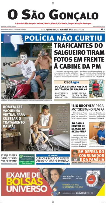 Imagem ilustrativa da imagem Edição do dia 11 de maio de 2016