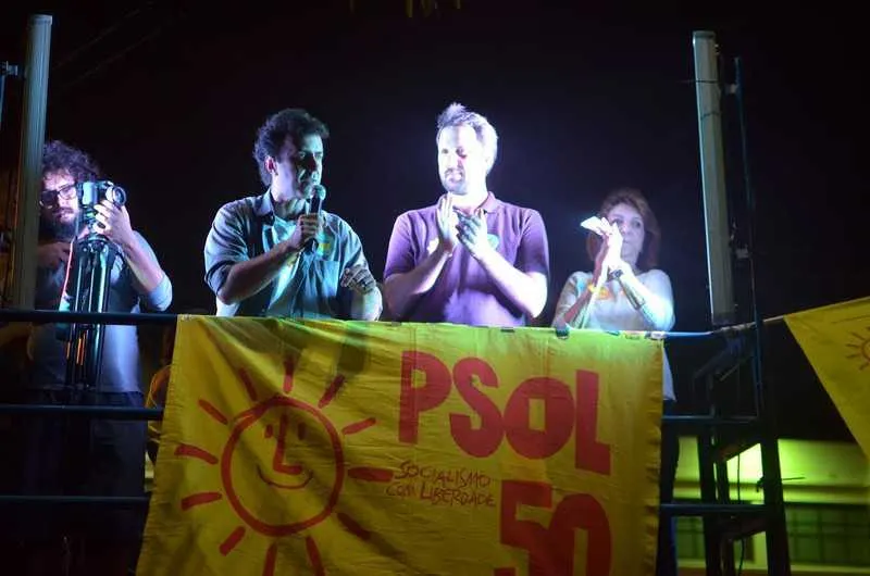Imagem ilustrativa da imagem Serafini e Freixo discursam na Cantareira