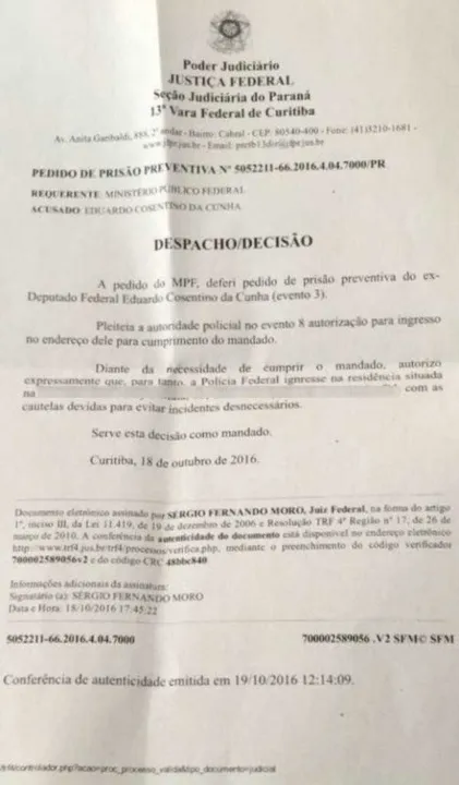 Imagem ilustrativa da imagem Eduardo Cunha é preso pela PF em Brasília