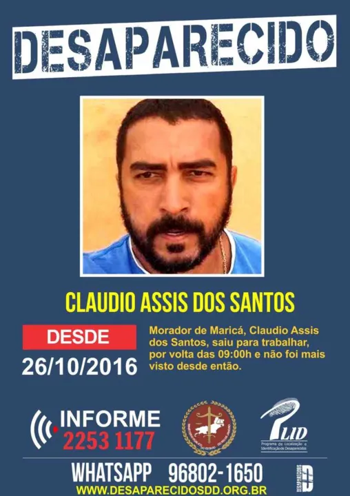 Imagem ilustrativa da imagem Portal lança cartaz sobre desaparecido em Maricá