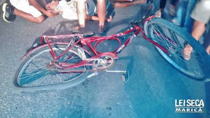 O ciclista foi encaminhado ao hospital municipal em Maricá