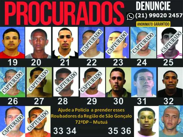 Segundo a polícia, dos 18 acusados, oito continuam foragidos