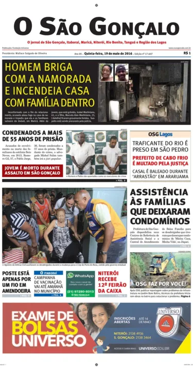 Imagem ilustrativa da imagem Edição do dia 19 de maio de 2016