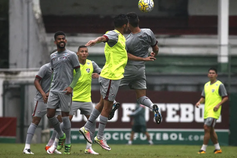 O treino desta quinta, nas Laranjeiras, foi bastante disputado
