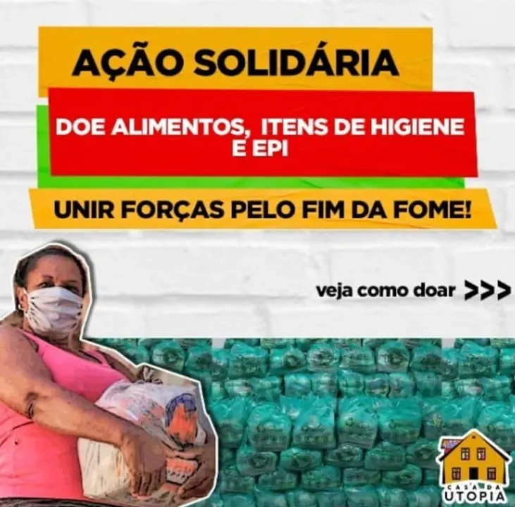 Ação solidária da Casa da Utopia tem o objetivo de ajudar famílias necessitadas em Niterói