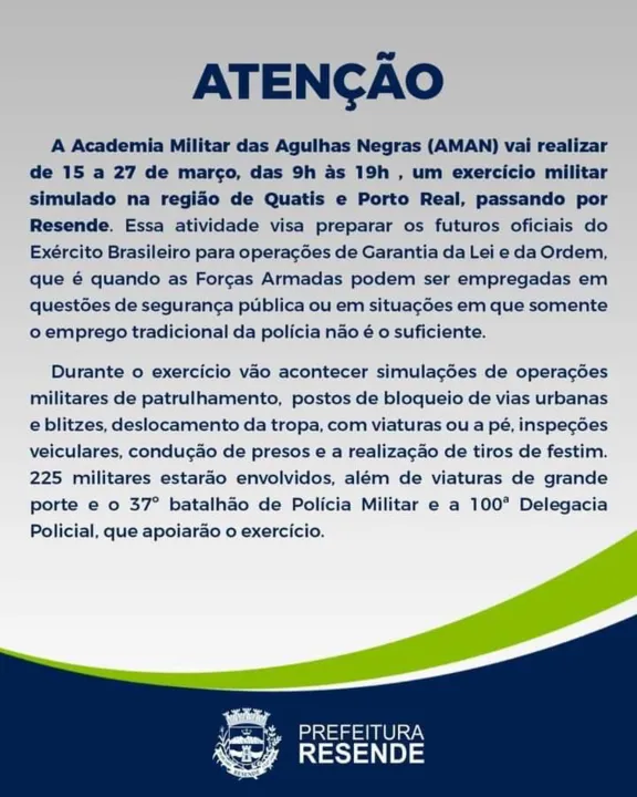 Imagem ilustrativa da imagem Exército anuncia que vai ocupar ruas em cidades do Sul Fluminense